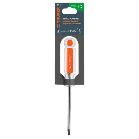 Desarmador punta Torx T 20 mango de acetato, Truper | DT-20 | 15103