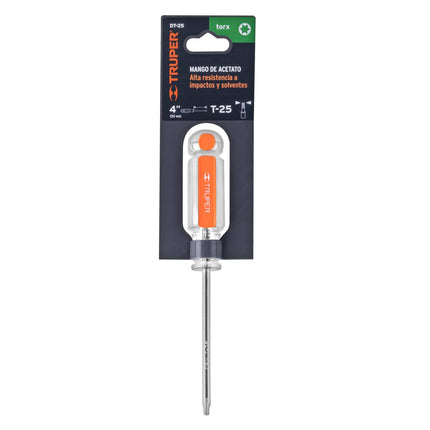 Desarmador punta Torx T 25 mango de acetato, Truper | DT-25 | 15104