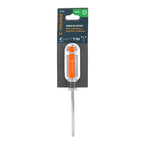 Desarmador punta Torx T 30 mango de acetato, Truper | DT-30 | 15106