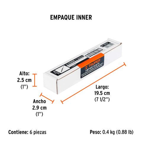 Lima triángulo pesado 5', 34 dpp, TRUPER | LTP-5 | 15119
