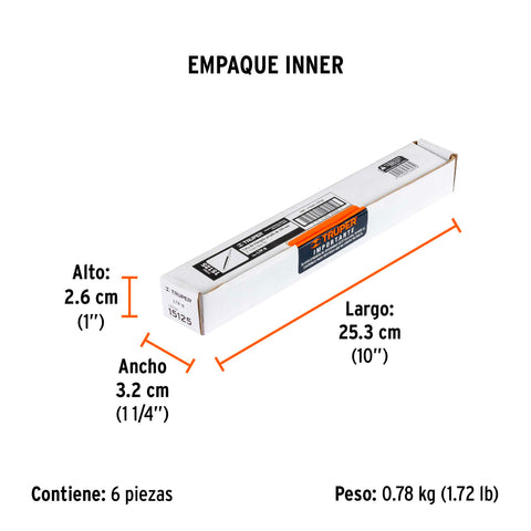 Lima triángulo pesado 8', 34 dpp, TRUPER | LTP-8 | 15125