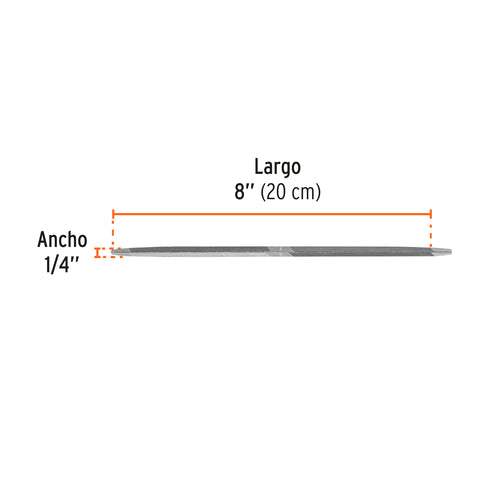 Lima triángulo doble 8', Truper | LTD-8 | 15135