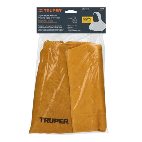 Protección para soldar, capucha de carnaza, Truper | PROSO-4 | 15145