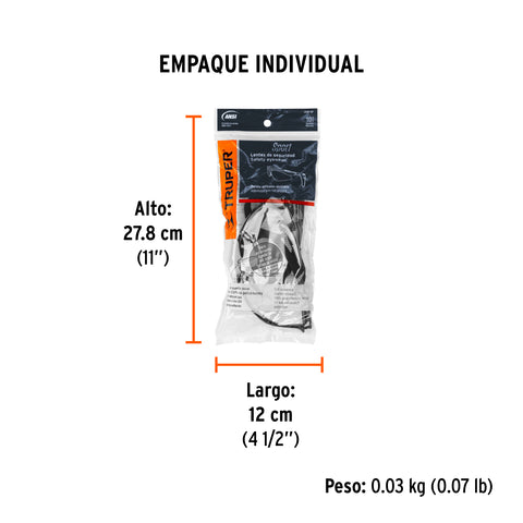 Lentes seguridad espejo plata c/cordón ajustable, Sport | LESP-EP | 15182