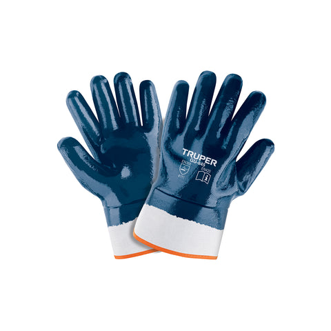 Guantes de algodón recubiertos de nitrilo, puño de seguridad | GU-845 | 15245
