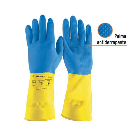 Guantes de látex reforzados para limpieza, M, TRUPER | GU-332 | 15268