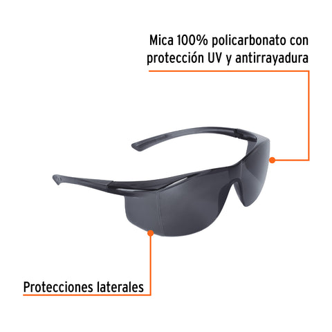 Lentes de seguridad grises, Truper Ultralite | LEN-LN | 15290