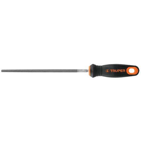 Lima redonda bastarda 8' con mango doble inyección, TRUPER | LRB-8T | 15316