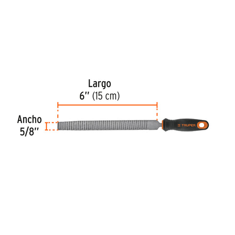 Lima escofina 6' con mango doble inyección, TRUPER | LES-6T | 15319