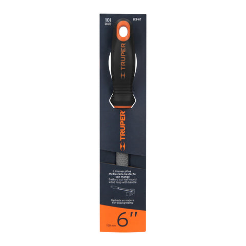 Lima escofina 6' con mango doble inyección, TRUPER | LES-6T | 15319