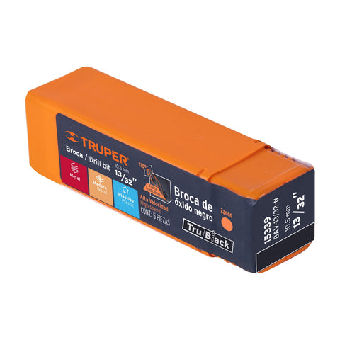Broca HSS 13/32' Trublack para metal, Truper | BAV-13/32-N | 15339