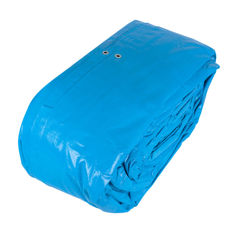 Lona de polietileno reforzada 12x17 m, azul, 180g/m2, TRUPER | LT-1217Z | 15376