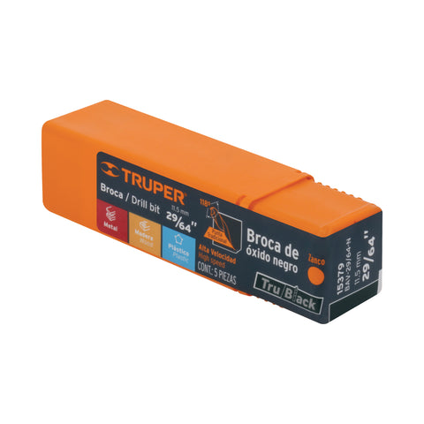 Broca HSS 29/64' Trublack para metal, Truper | BAV-29/64-N | 15379