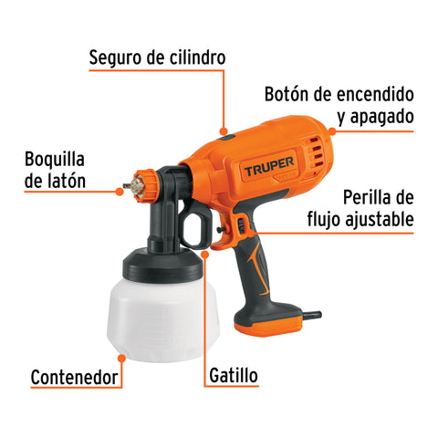 Pistola eléctrica para pintar de 330 W, Truper | PIPI-33E | 15382