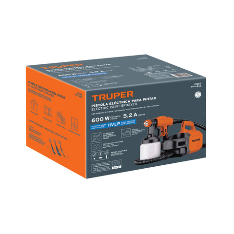 Pistola para pintar eléctrica de 600 W, Truper | PIPI-44E | 15383