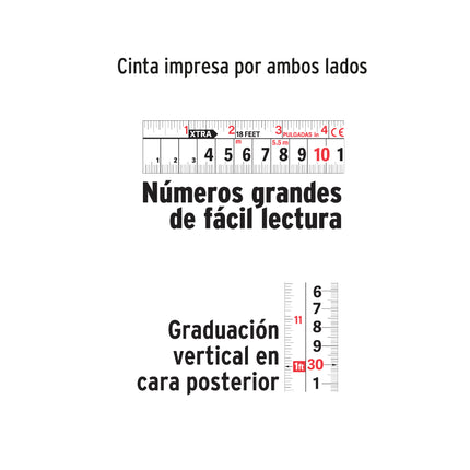 Flexómetro XTRA 5.5 m cinta extra ancha 28 mm, Truper | FF-5528 | 15385
