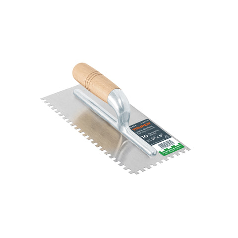 Llana 11' dentado cuadrado 1/4', 10 remaches, mgo madera | LLMC-11 | 15404