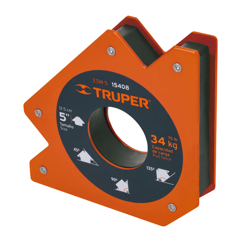 Escuadra magnética p/soldar, 5', capacidad 34 kg, TRUPER | ESM-5 | 15408
