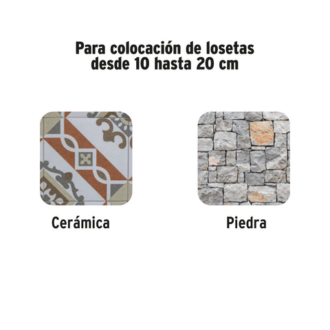 Llana 11' dentado cuadrado 1/4', 6 remaches, mgo madera | LLM-6C | 15410