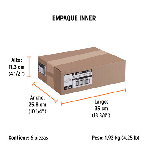 Flota de esponja 9-1/2' espesor 3/4', acabado áspero, TRUPER | FL-10 | 15418