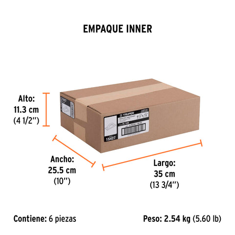Flota de hule 9-1/2', espesor 5/8', acabado liso, TRUPER | FL-10N | 15427