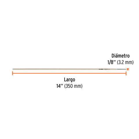 Bolsa con 1 kg de electrodos 6011 de 1/8', Truper | E6011-4 | 15460