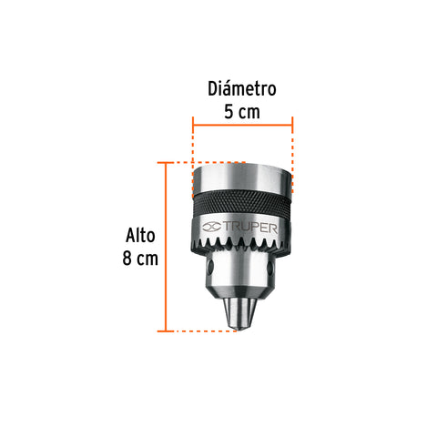 Broquero 1/2' con llave para TAPI-8, TRUPER | BRO-1/2TP | 15477