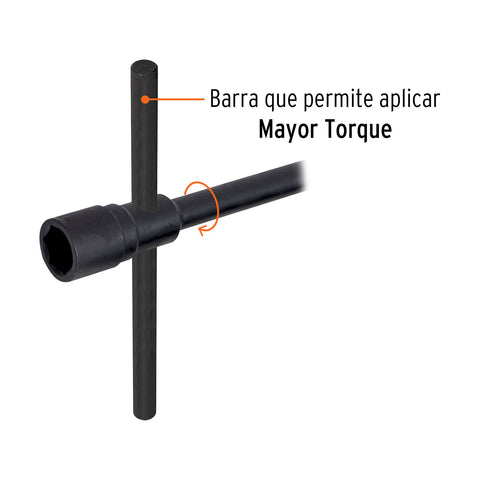 Llave de artillería 33 mm X 3/4' boca hexagonal, TRUPER | LLAR-33 | 15489