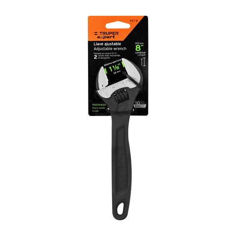 Llave ajustable (perico) 8' profesional pavonada, Expert | PET-8 | 15501