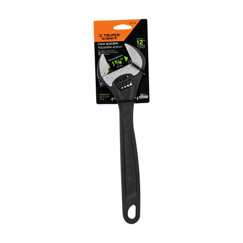 Llave ajustable (perico) 12' profesional pavonada, Expert | PET-12 | 15503