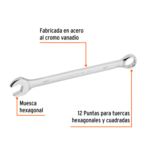 Llave combinada extralarga 7/8' x 316 mm de largo, Expert | LL-2028 | 15600