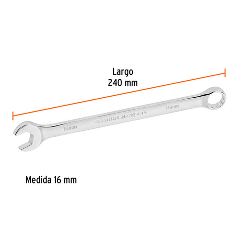 Llave combinada extralarga 16 mm x 240 mm de largo, Expert | LL-2016M | 15620