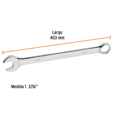 Llave combinada extralarga 1-3/16' x 403 mm de largo, Expert | LL-2038 | 15676