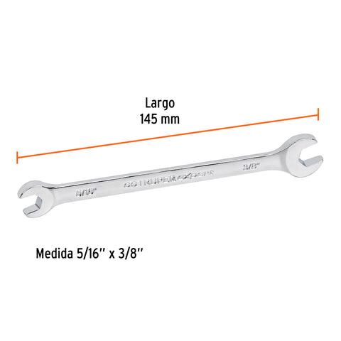 Llave española, 5/16 x 3/8' x 145 mm de largo, Truper Expert | LL-3020 | 15682
