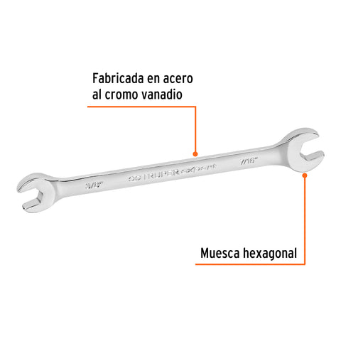 Llave española, 3/8 x 7/16' x 162 mm de largo, Truper Expert | LL-3021 | 15684