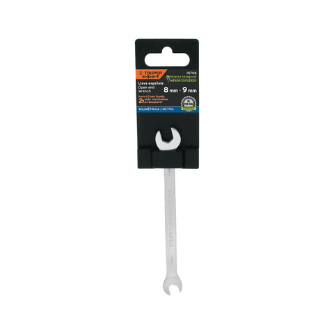 Llave española 8 x 9 mm x 145 mm de largo, Truper Expert | LL-30809 | 15706