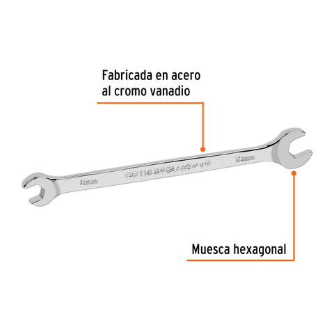 Llave española 8 x 10 x 145 mm de largo, Truper Expert | LL-30810 | 15707
