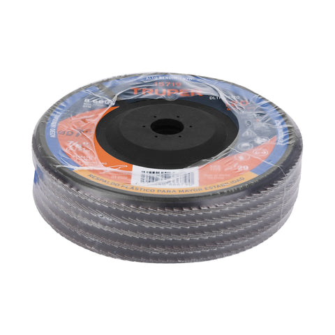Disco laminado 7' grano 120 centro 7/8', plástico, TRUPER | DLTP-70120 | 15719