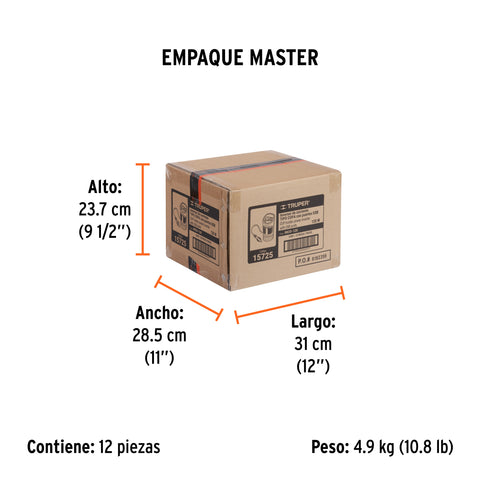 Inversor de corriente 120 W tipo vaso, 2 puertos USB, Truper | INCO-12 | 15725