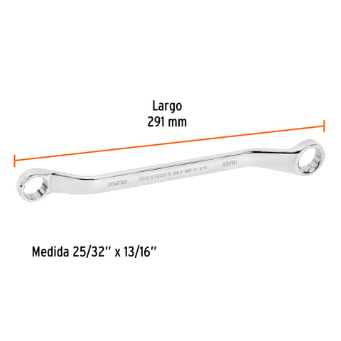 Llave de estrías 25/32 x 13/16' x 291mm largo, Truper Expert | LL-8183 | 15755