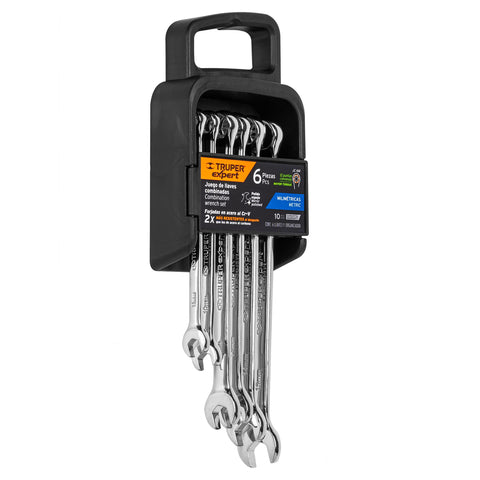 Juego de 6 llaves combinadas extralargas pulidas mm, EXPERT | JC-6M | 15770