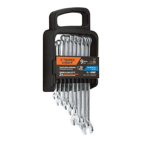 Juego de 9 llaves combinadas extralargas pulidas mm, EXPERT | JC-9M | 15774