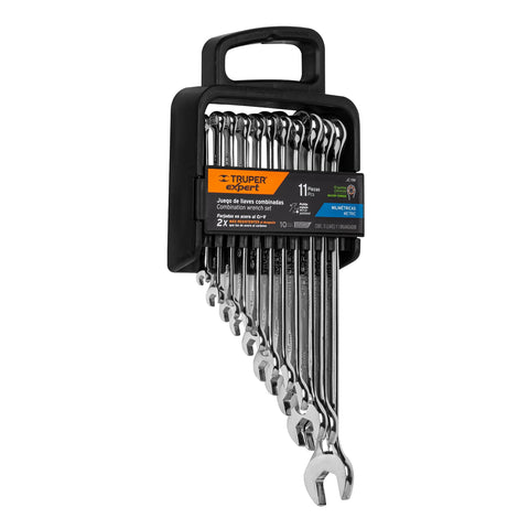 Juego de 11 llaves combinadas extralargas pulidas mm, EXPERT | JC-11M | 15778