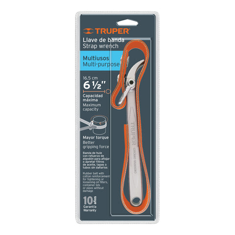 Llave de banda de hule 1-1/2' a 6-1/2' para filtro de aceite | LLB-10 | 15818