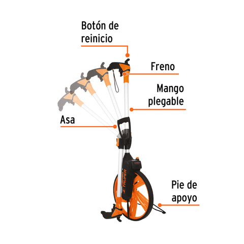 Odómetro con freno, rueda de 13', Truper | ODM-12 | 15831