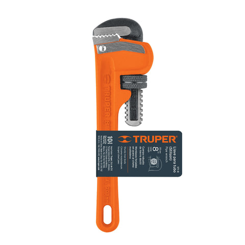 Llave stilson 8' cuerpo robusto de hierro dúctil, Truper | STI-8 | 15835