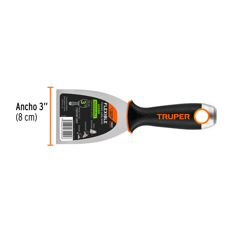 Espátula flexible 3' acero inoxidable, Comfort Grip, EXPERT | ET-3FX | 15851