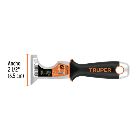 Espátula 2-1/2' de 6 usos, acero inoxidable, Comfort Grip | ET-2-1/2R5X | 15855