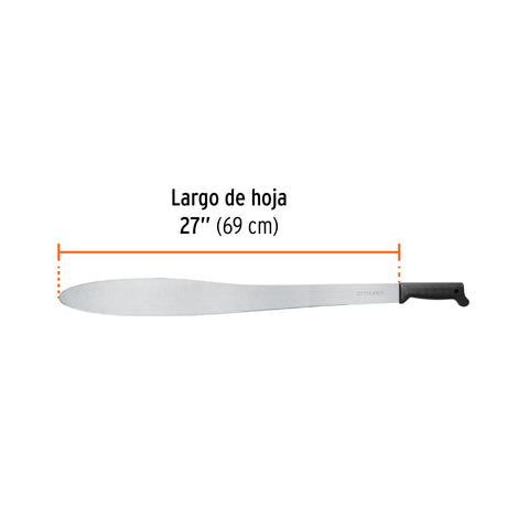 Machete Caguayano 27' cacha negra inyectada, Truper | T-1173-27B | 15860