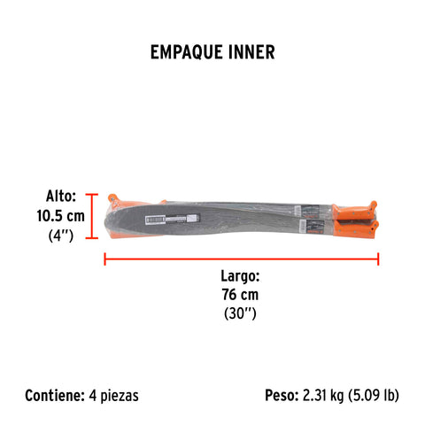 Machete Caguayano 24' cacha naranja remachada, Truper | T-1173-24P | 15873